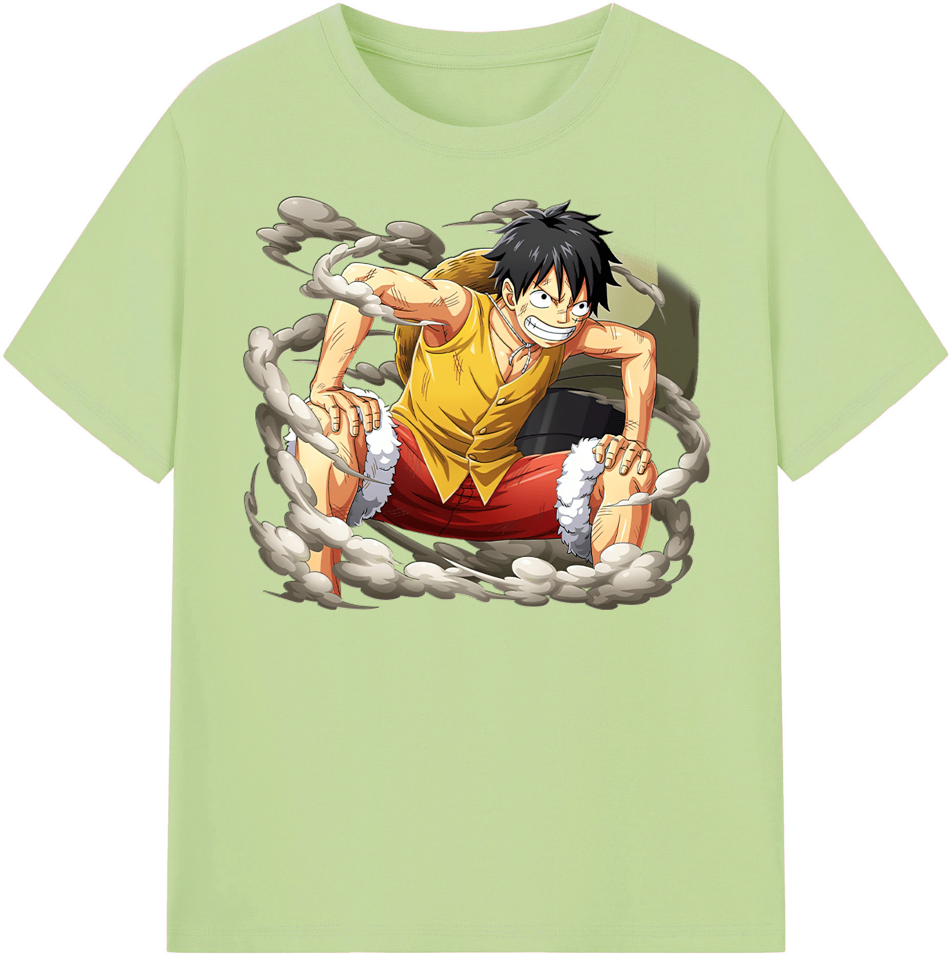 ワンピース モンキー・D・ルフィ ONE PIECE Monkey D. Luffy 綿100％半袖Tシャツ（フロントプリント）